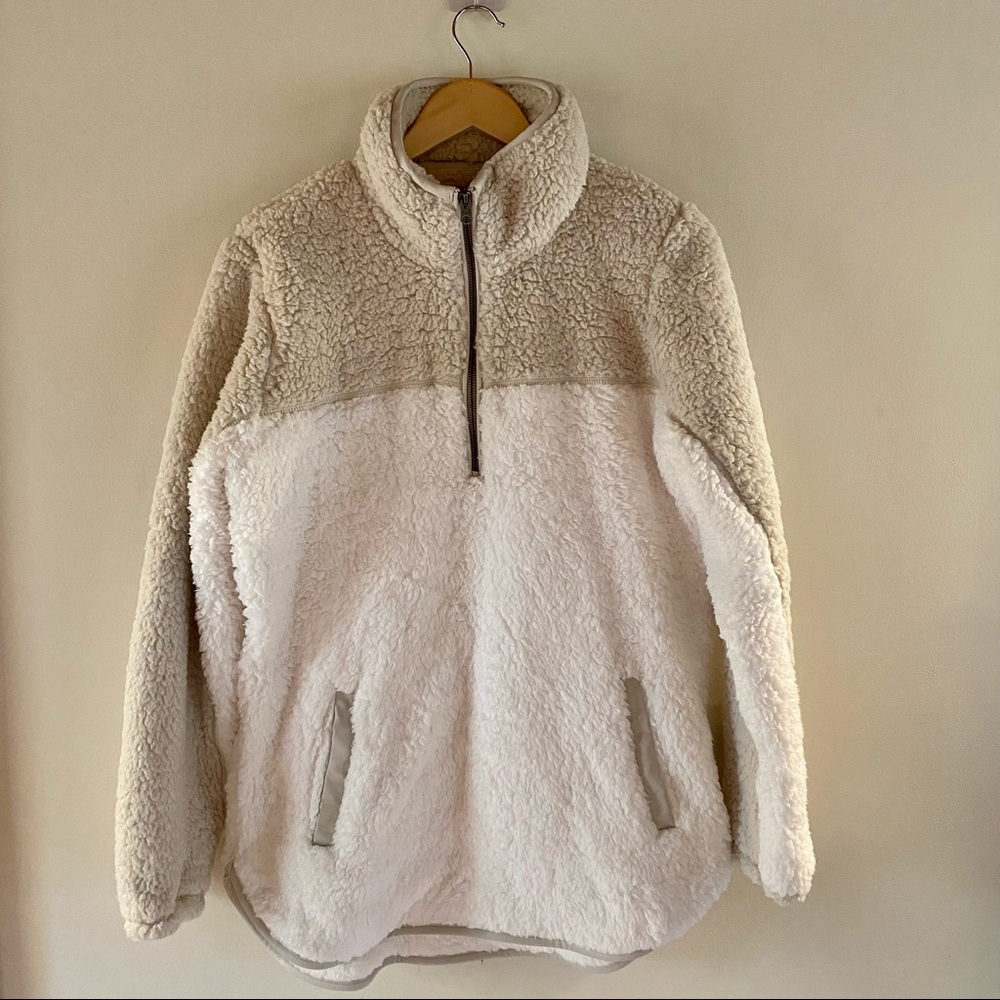 Abercrombie plush sherpa half-zip | Soft A&F Collection